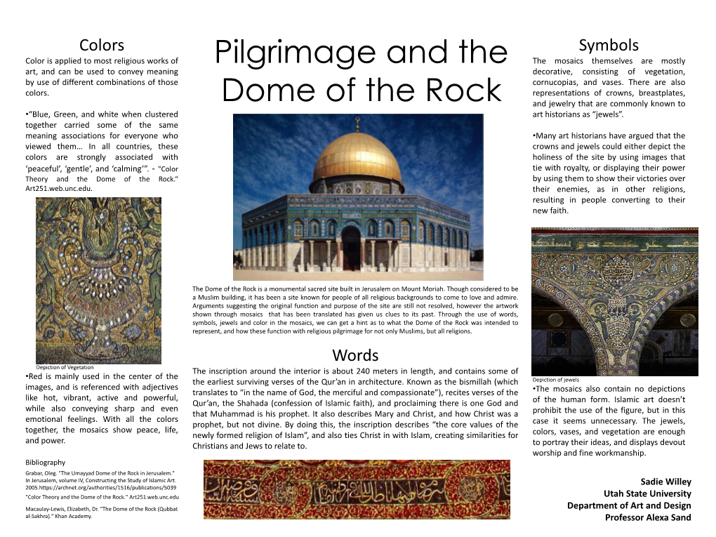 Pilgrimage and the Dome of the Rock