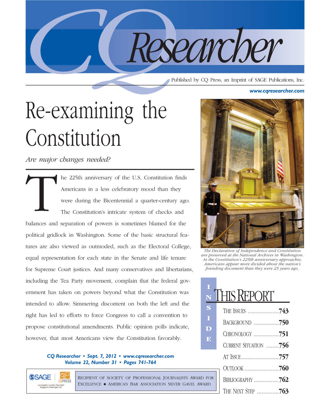 CQR Re-Examining the Constitution