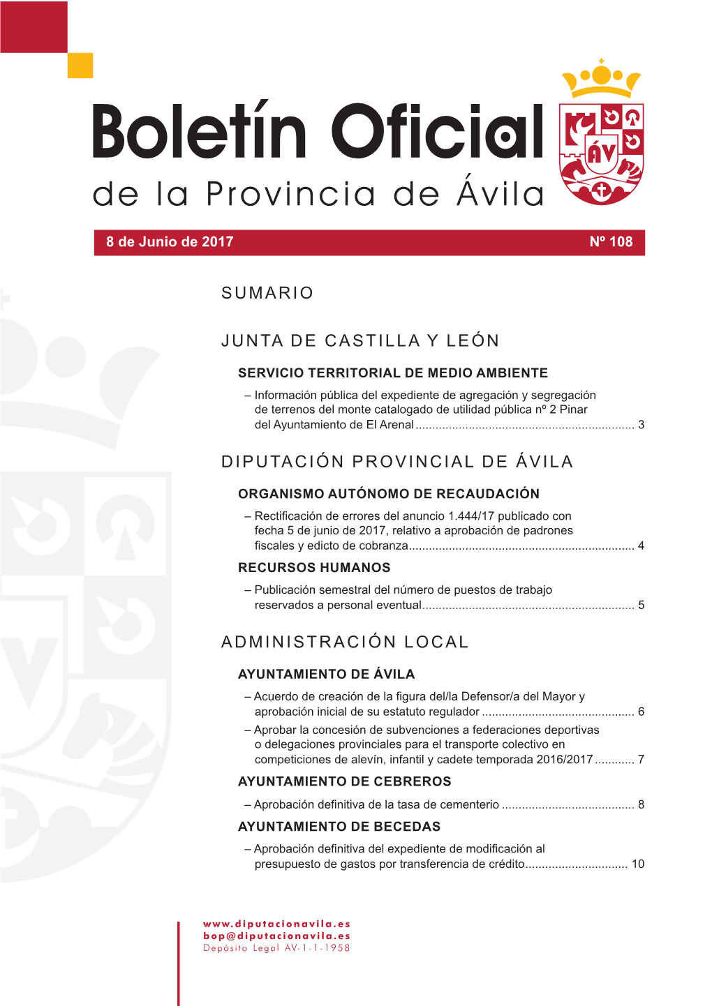 Junta De Castilla Y León Diputación Provincial De