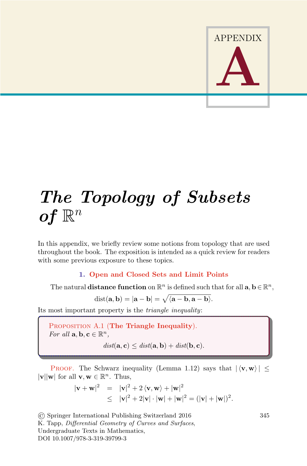 The Topology of Subsets of Rn