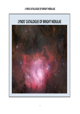 Lynds' Catalogue of Bright Nebulae