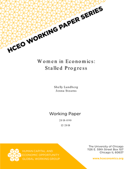 Women in Economics: Stalled Progress