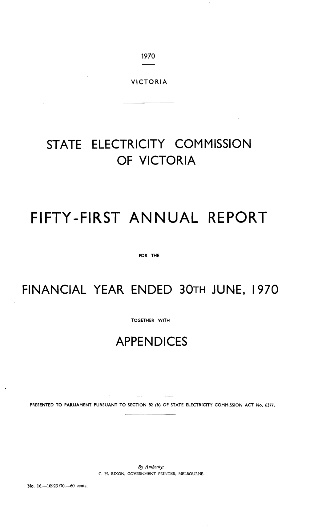 Fifty-First Annual Report