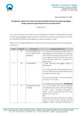 Corrigendum-II Data Collection and Data Processing of Images