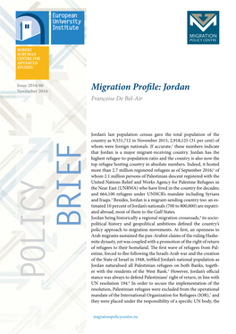 Migration Profile: Jordan Françoise De Bel-Air