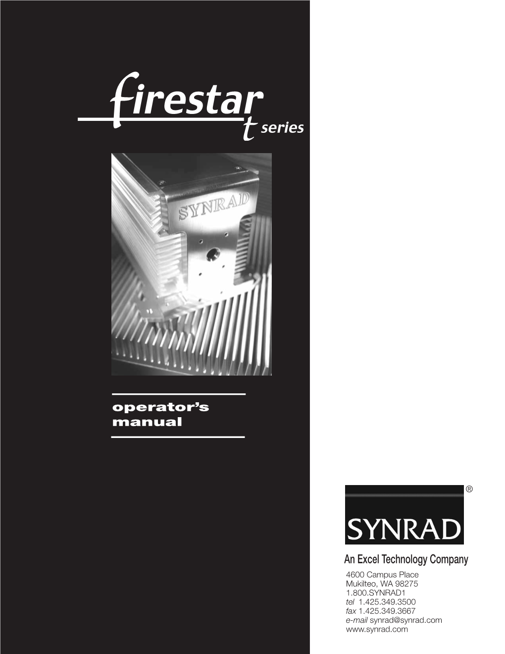 Firestar T-Series Operator's Manual, V1.7