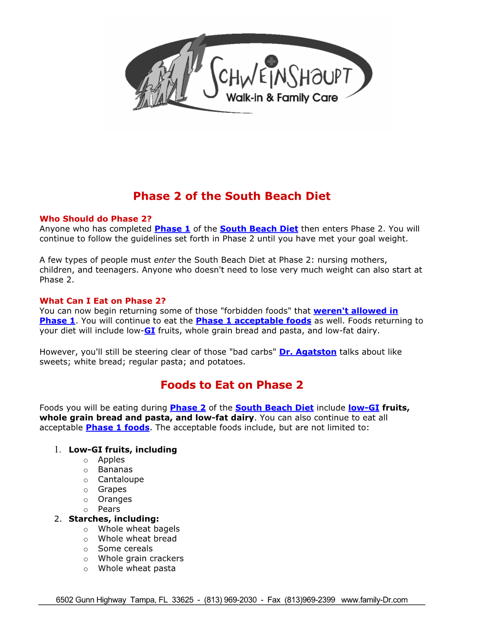 Phase 2 of the South Beach Diet Foods to Eat on Phase 2