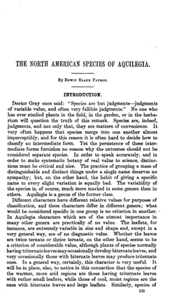 The North American Species of Aquilegia