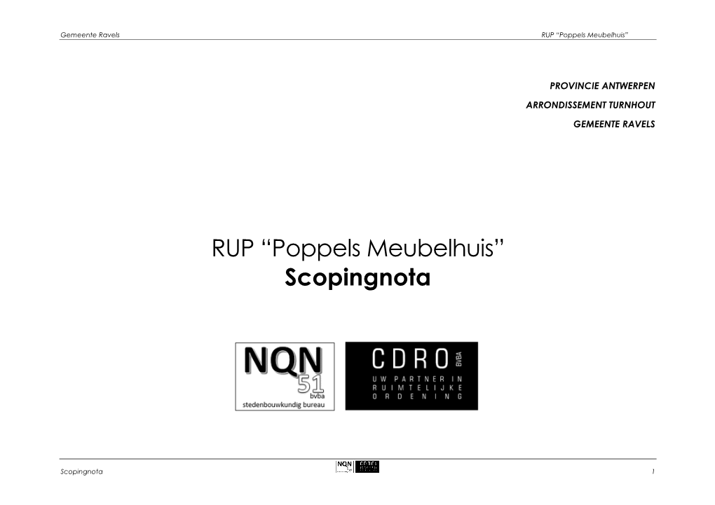 RUP “Poppels Meubelhuis” Scopingnota