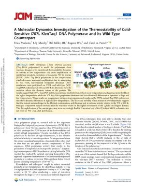 A Molecular Dynamics Investigation of the Thermostability of Cold