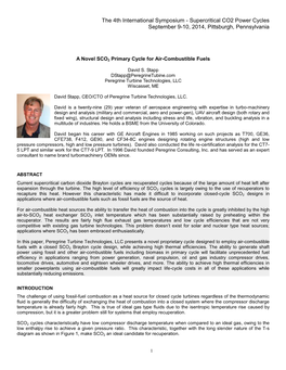 73 a Novel SCO2 Primary Cycle for Air-Combustible Fuels