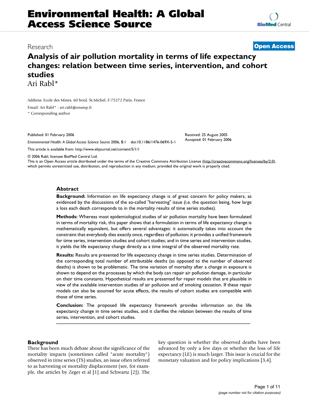 A Global Access Science Source Biomed Central