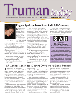 Regina Spektor Headlines SAB Fall Concert