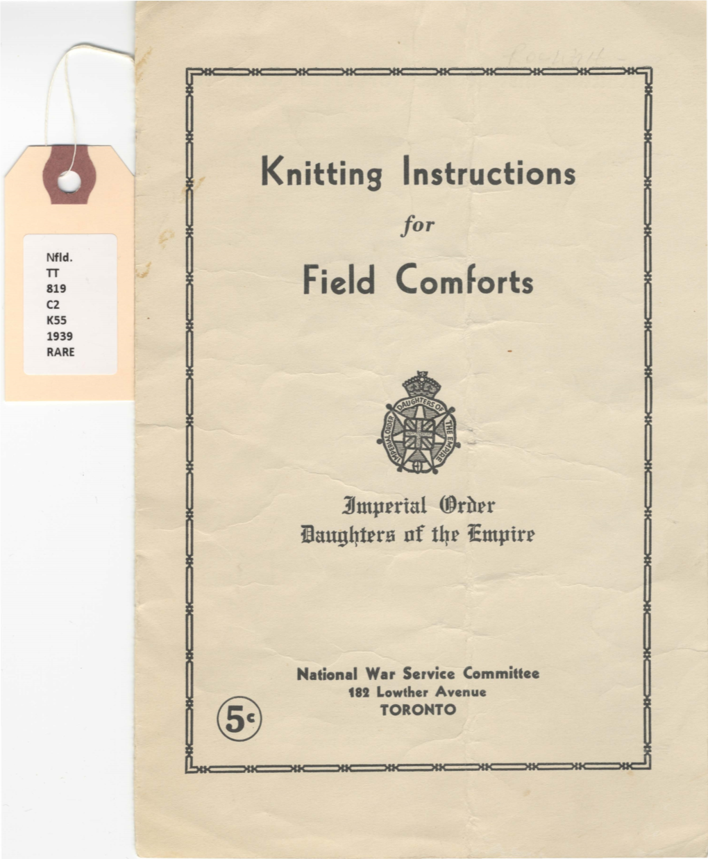 Knitting Instructions Field Comforts