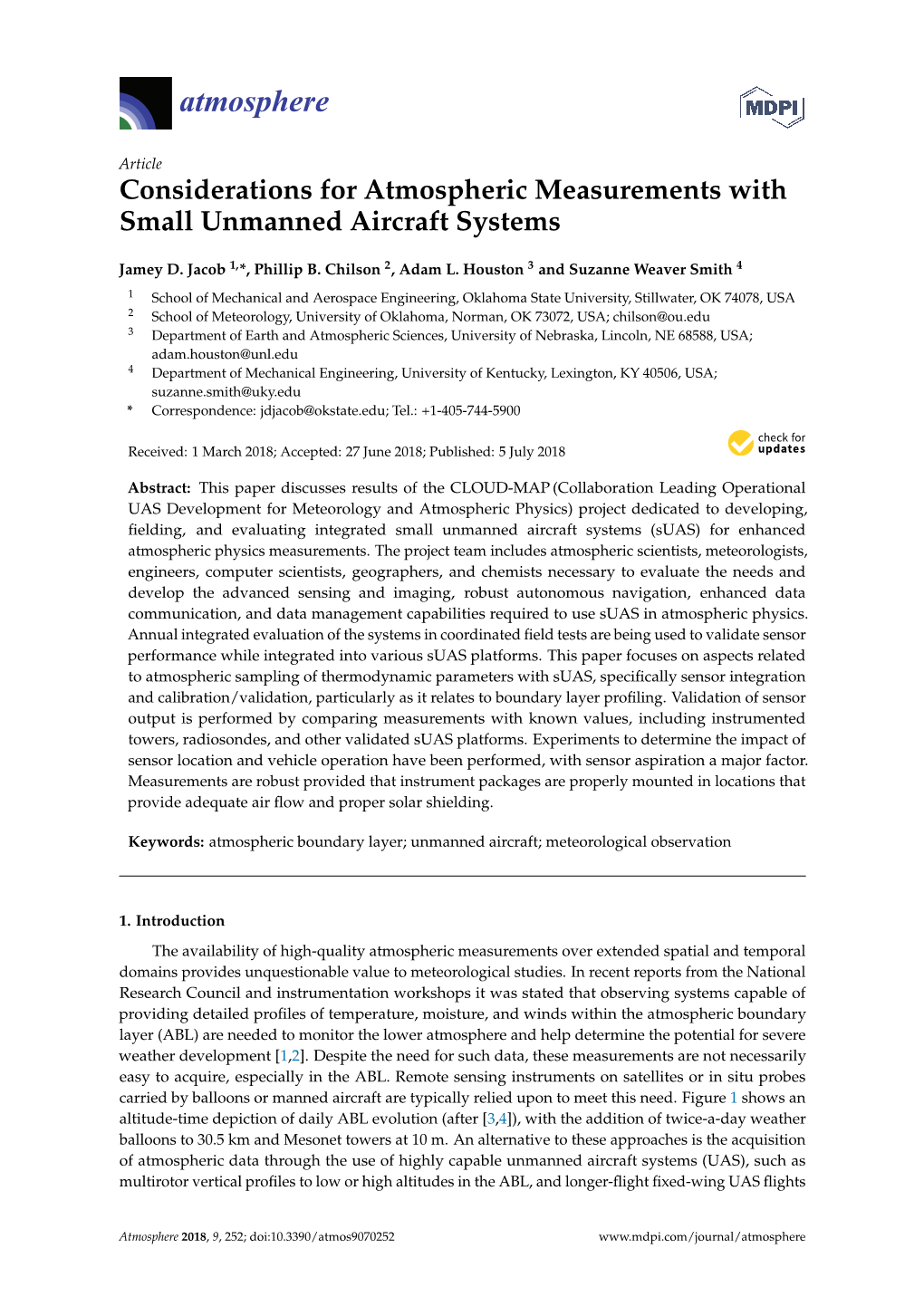 Considerations for Atmospheric Measurements with Small Unmanned Aircraft Systems