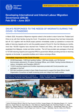 Developing International and Internal Labour Migration Governance (DIILM) Feb 2016 – June 2021