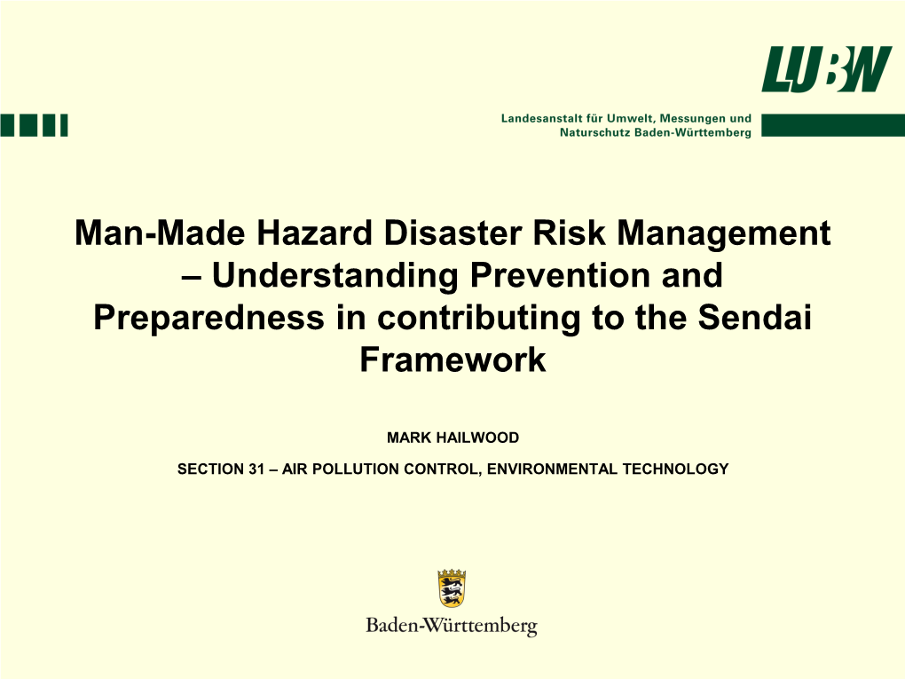 Man-Made Hazard Disaster Risk Management – Understanding Prevention And ...