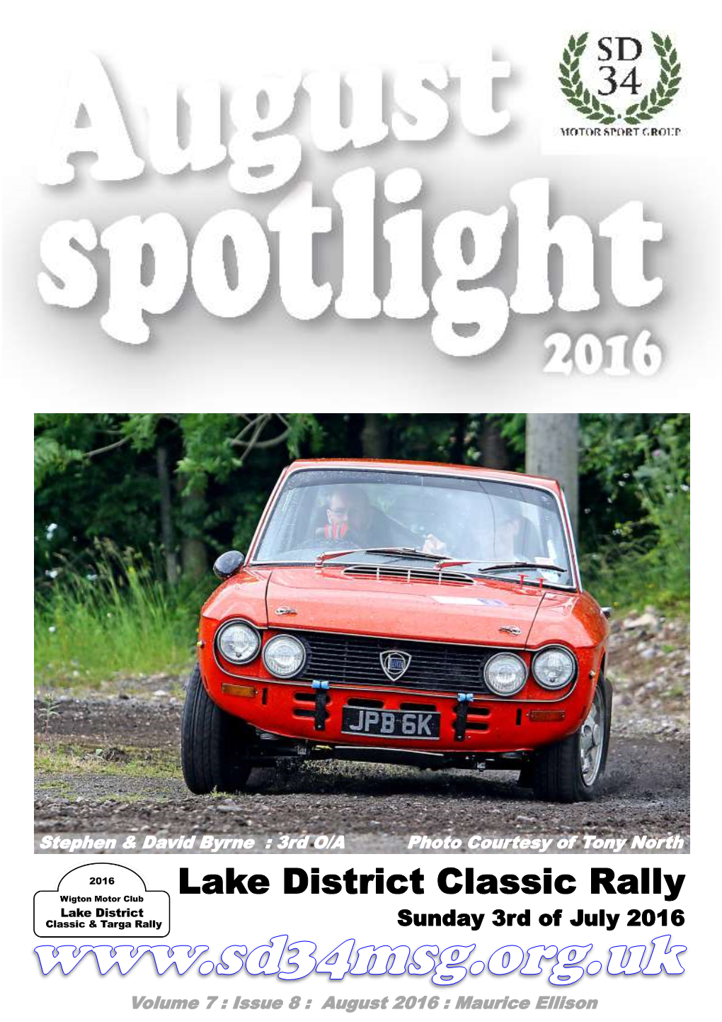 Lake District Classic Rally Sunday 3Rd of July 2016