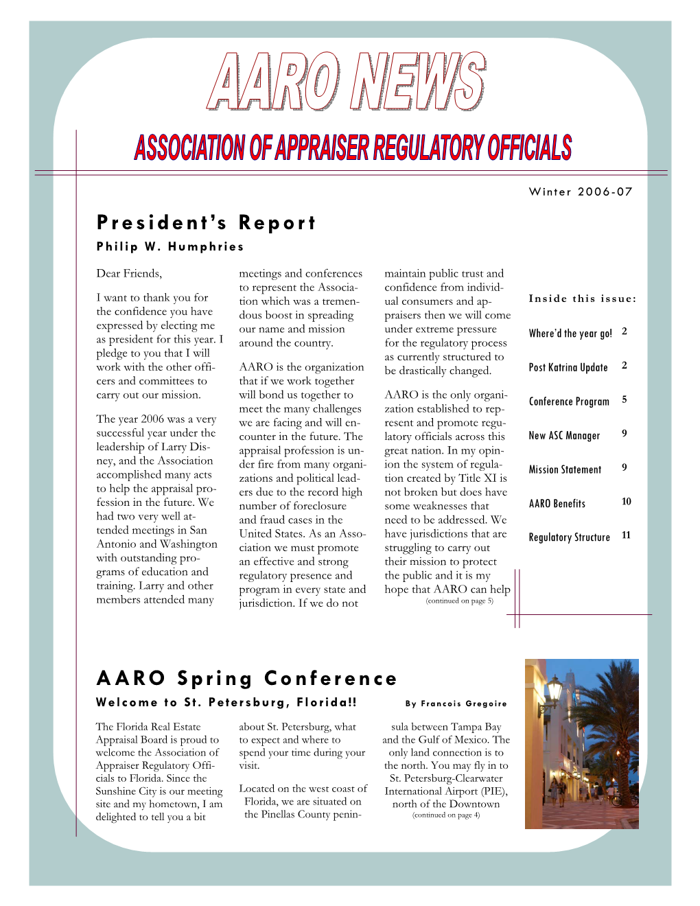 Winter 2006-07 Newsletter