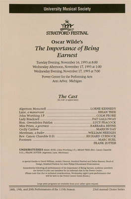 The Importance of Being Earnest