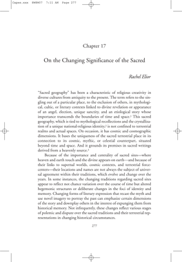 On the Changing Significance of the Sacred