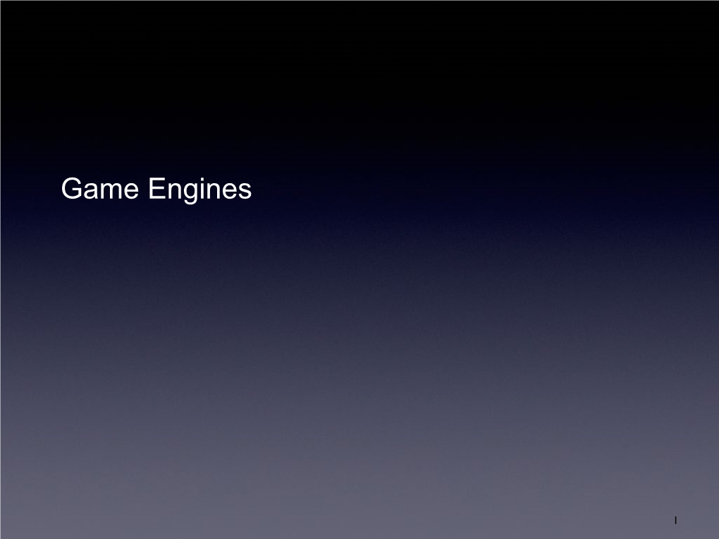 Game Engines