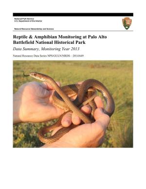 Reptile & Amphibian Monitoring At