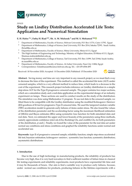 Study on Lindley Distribution Accelerated Life Tests: Application and Numerical Simulation