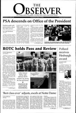ROTC Holds Pass and Review Pollard • by MATT BRAMANTI Receives Senior Stattwritcr