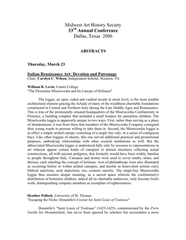 2006 Conference Abstracts