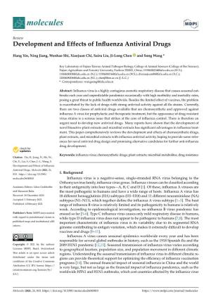 Development and Effects of Influenza Antiviral Drugs