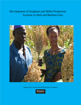 Development of Sorghum and Millet Production Systems in Mali and Burkina Faso