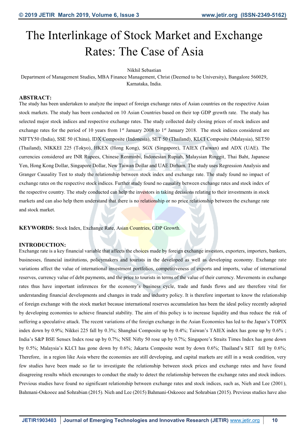 The Interlinkage of Stock Market and Exchange Rates: the Case of Asia