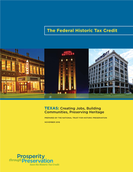 The Federal Historic Tax Credit
