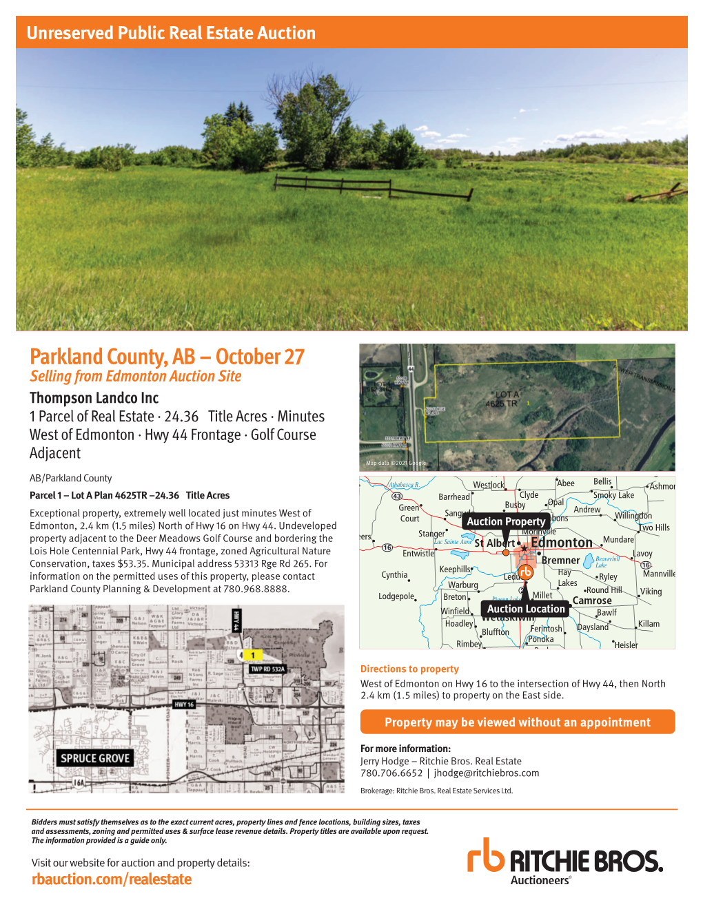 Parkland County, AB – October 27