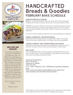 HANDCRAFTED Breads & Goodies