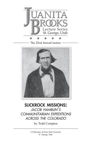 Slickrock Missions: Jacob Hamblin's Communitarian Expeditions Across