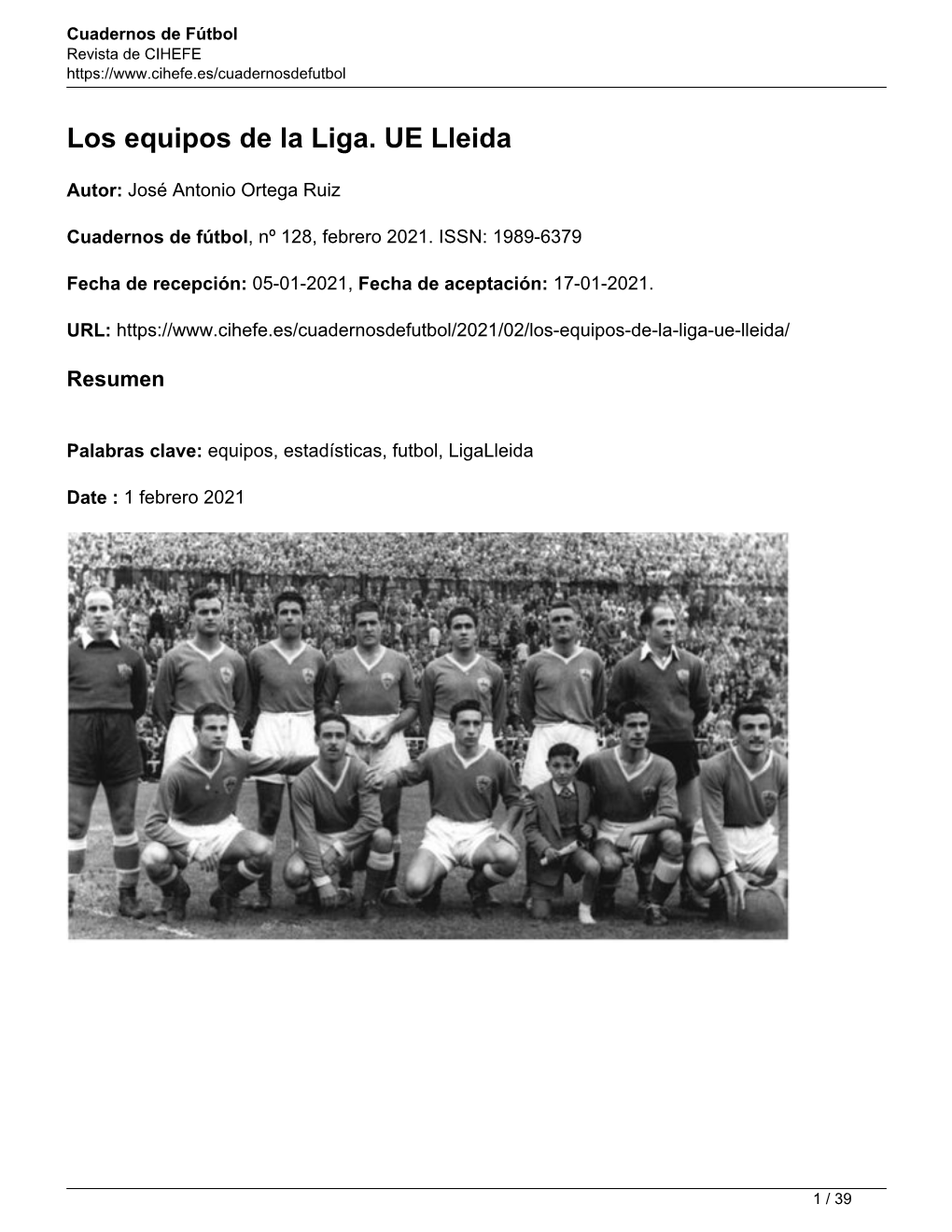 Los Equipos De La Liga. UE Lleida