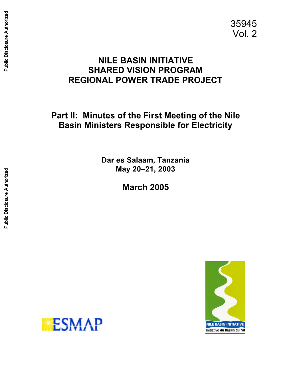 Nile Basin Initiative Shared Vision