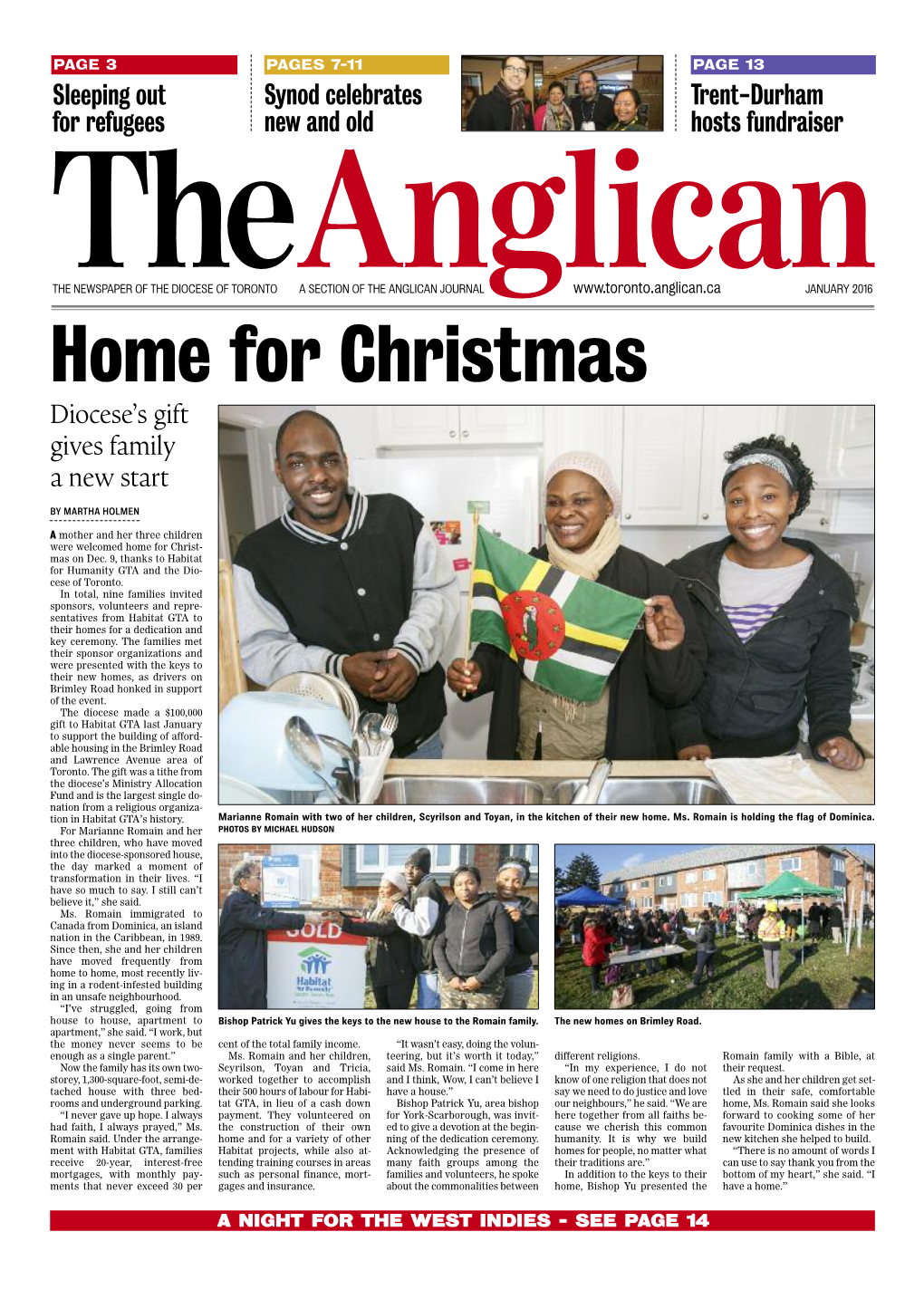 Home for Christmas Diocese’S Gift Gives Family a New Start