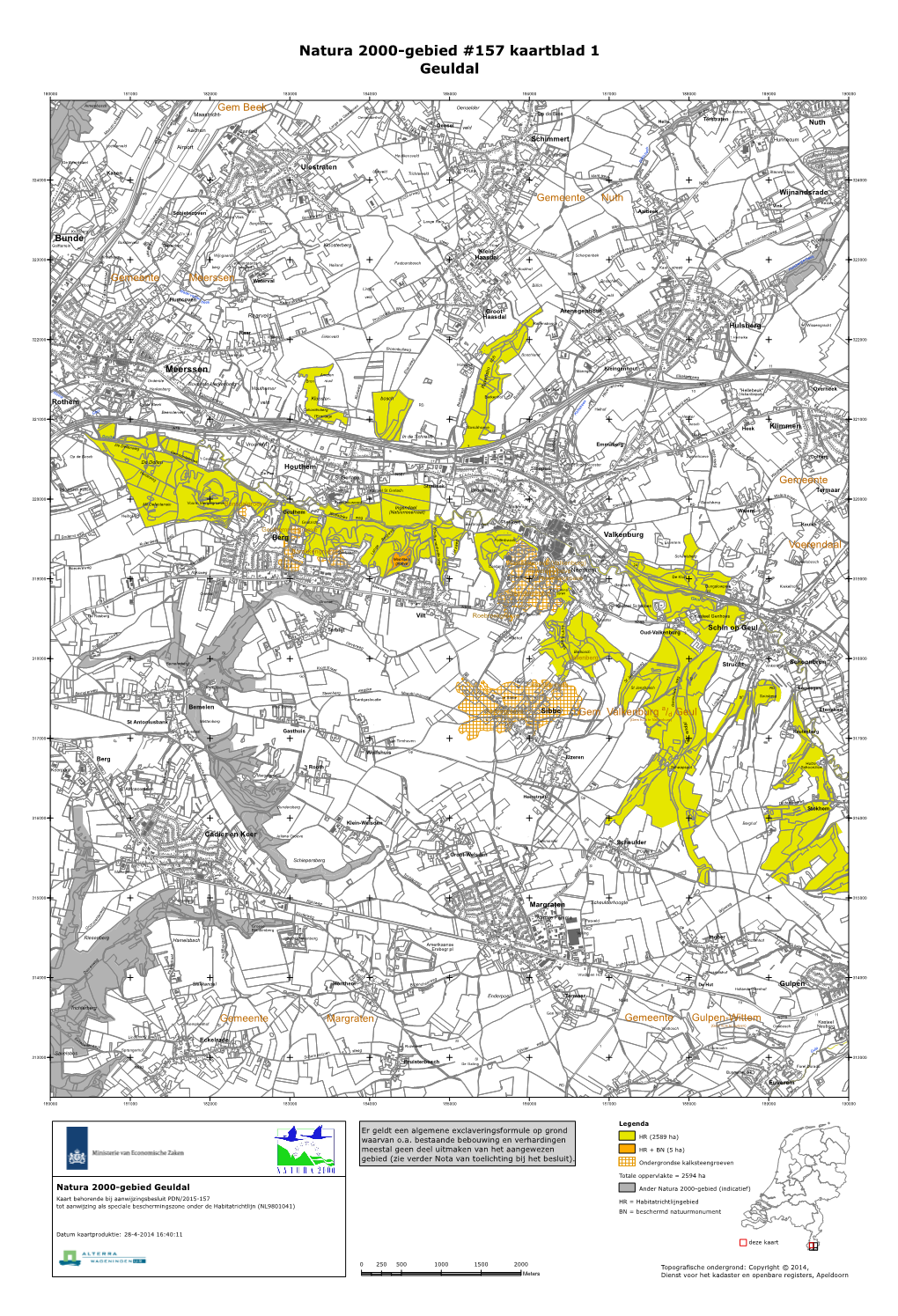 Natura 2000-Gebied #157 Kaartblad 1 Geuldal