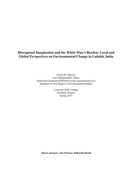 Bioregional Imagination and the White Man's Burden: Local and Global