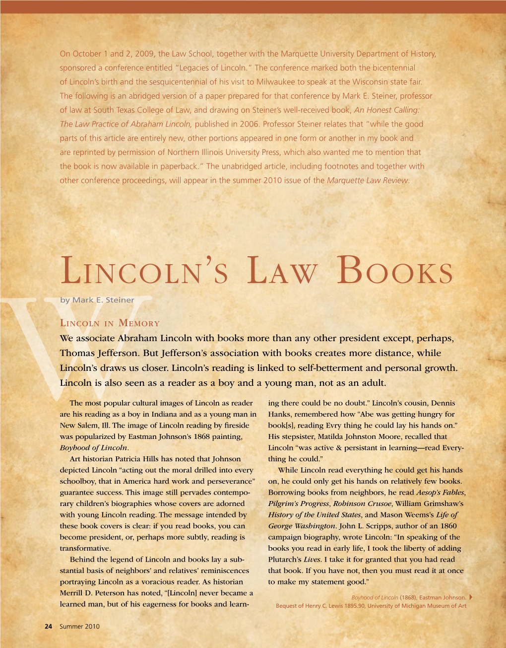 Abraham Lincoln's Books