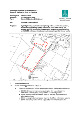 18/00658/HYB Applicant: CJ Upton and Sons Ward: Markfield Stanton & Fieldhead