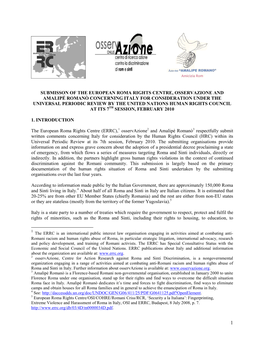 Submisson of the European Roma Rights Centre, Osservazione