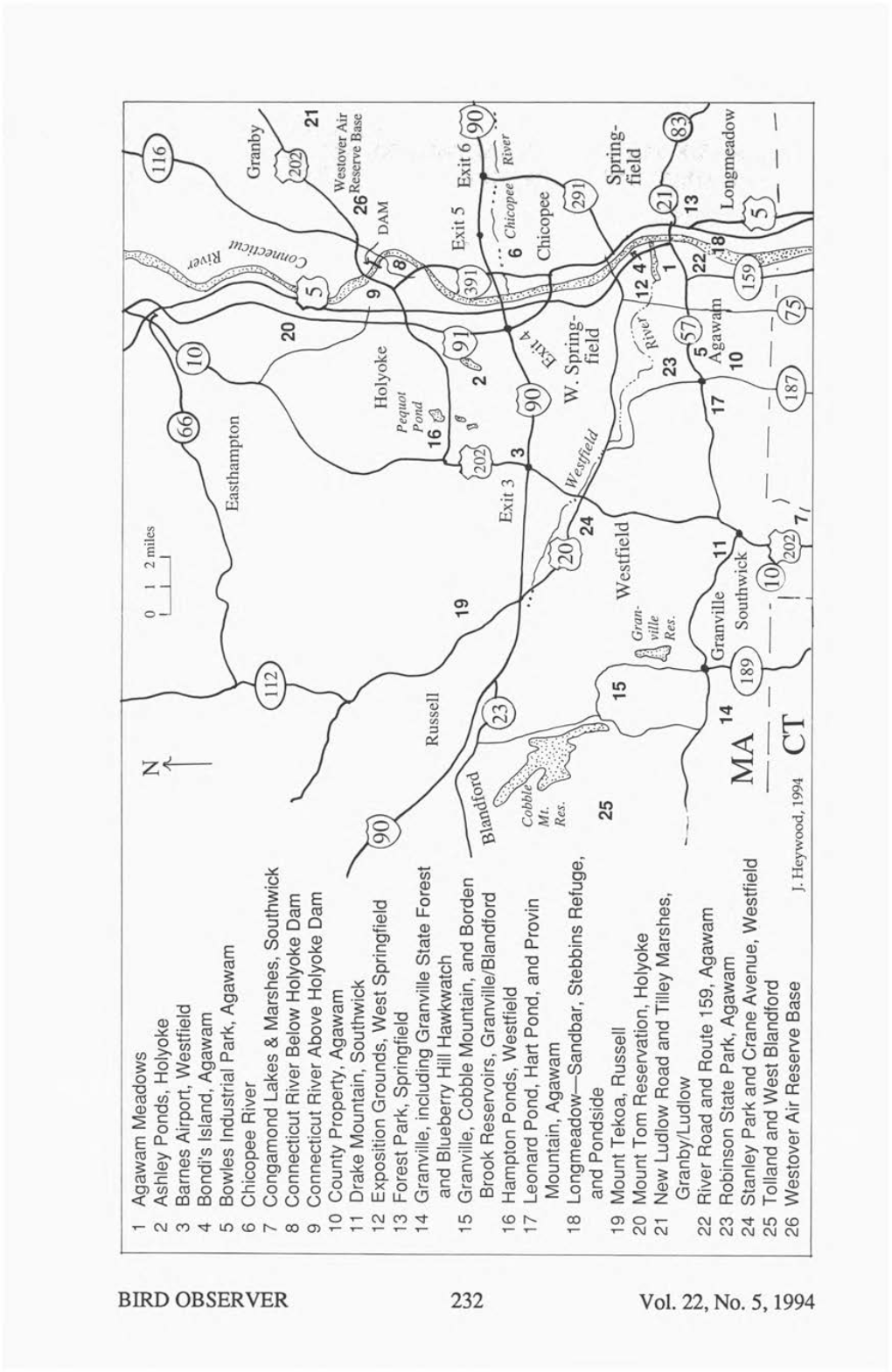 BIRD OBSERVER 232 Vol. 22, No. 5,1994 FIVE SEASONS in WESTERN HAMPDEN COUNTY: BIRDING a BIG BACKYARD