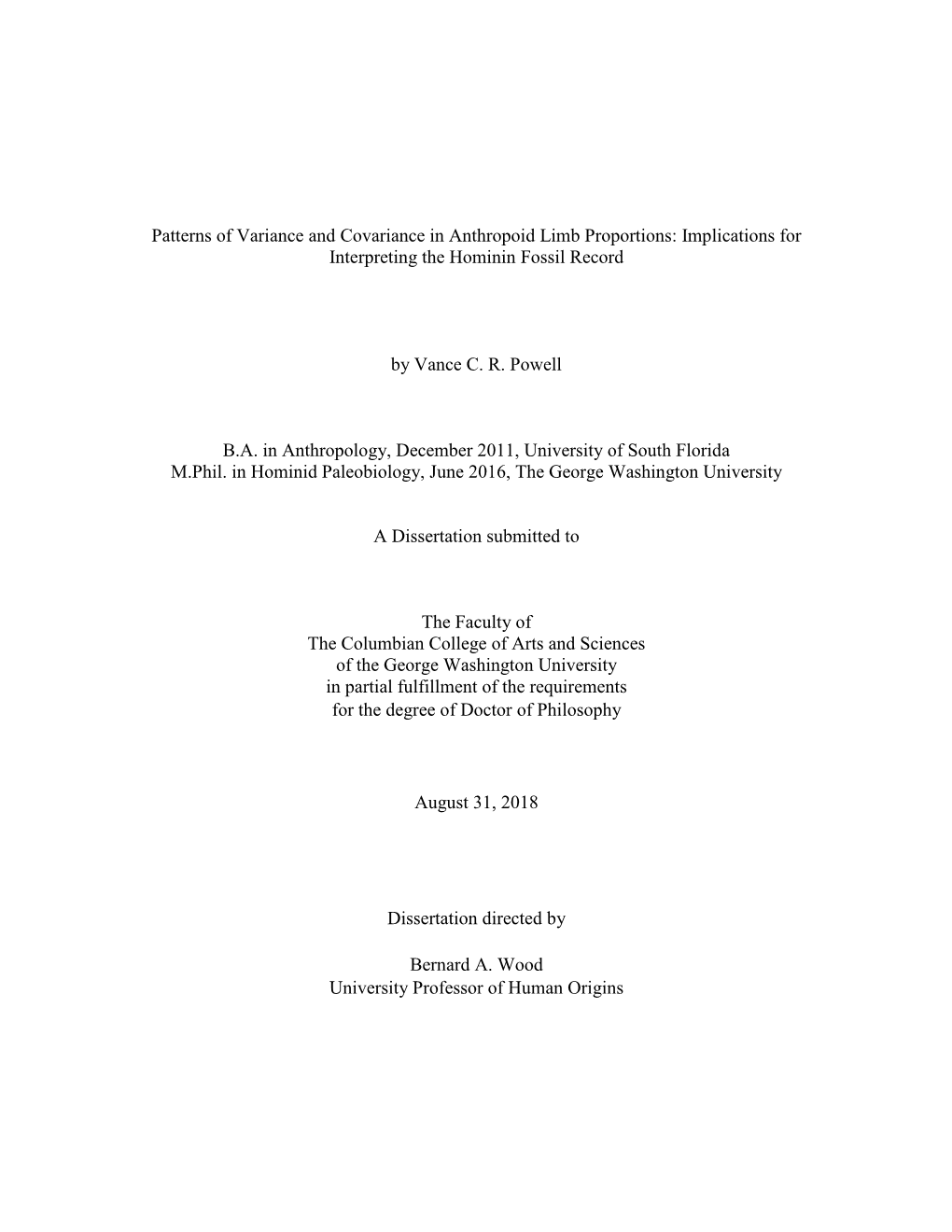 Patterns of Variance and Covariance in Anthropoid Limb Proportions: Implications for Interpreting the Hominin Fossil Record