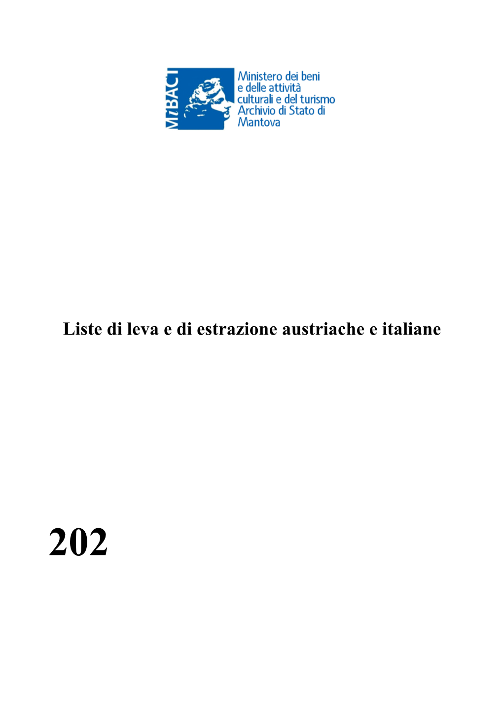 Liste Di Leva E Di Estrazione Austriache E Italiane