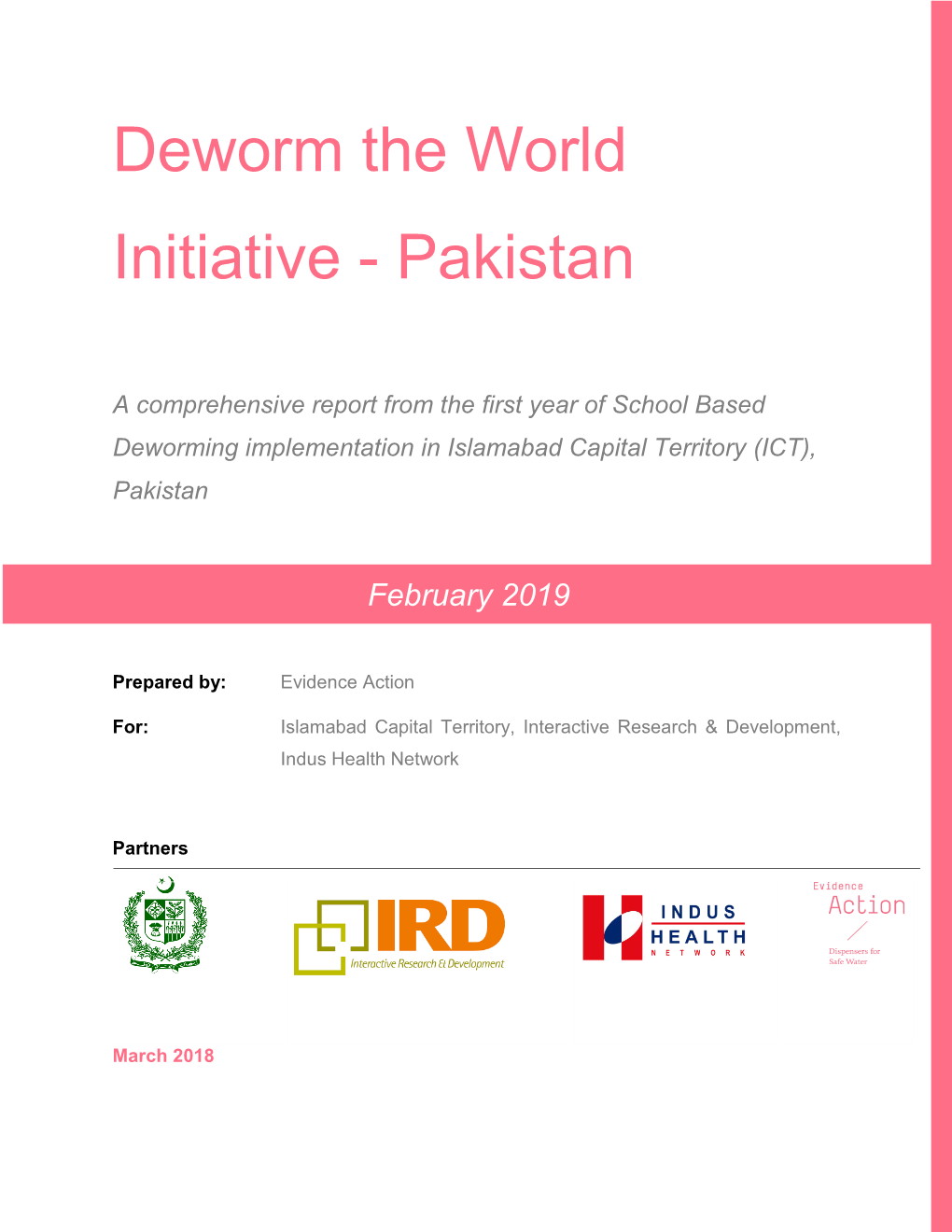 Deworm the World Initiative - Pakistan