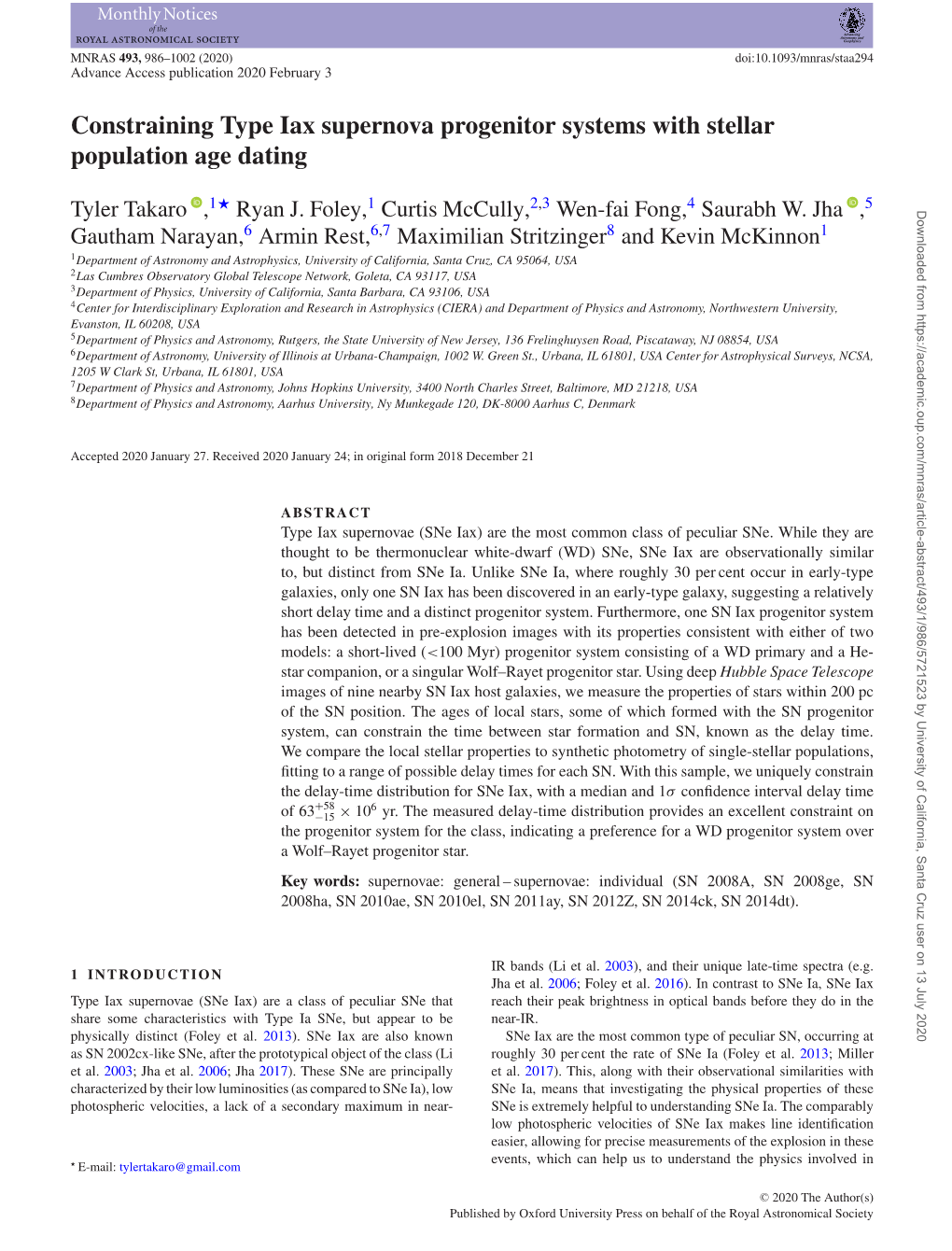 Constraining Type Iax Supernova Progenitor Systems with Stellar Population Age Dating